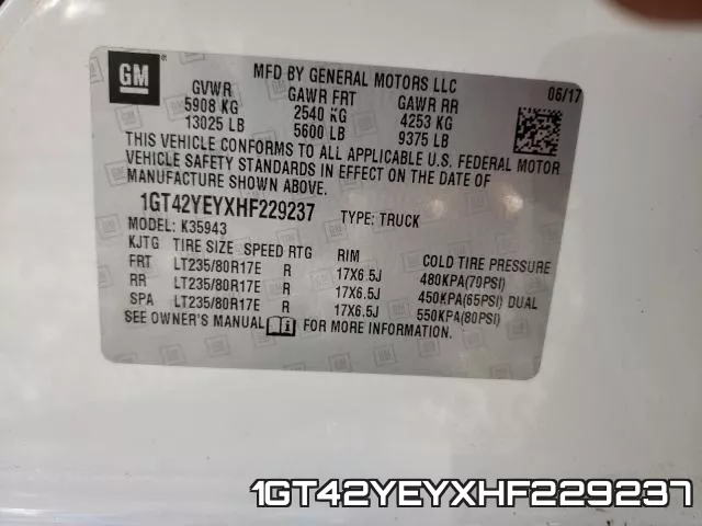 1GT42YEYXHF229237 фото 2