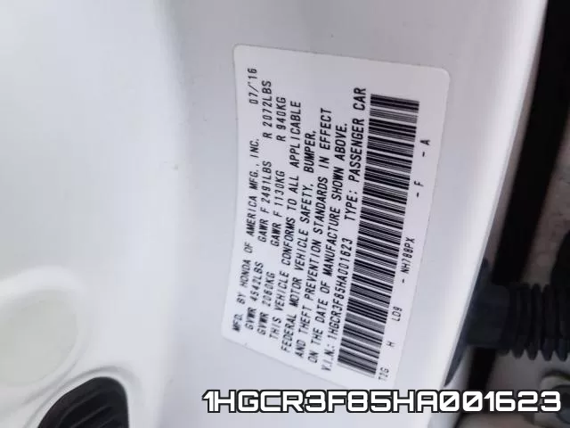 1HGCR3F85HA001623 фото 2