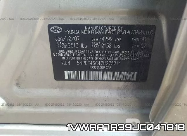 1VWAA7A39JC047818 фото 9