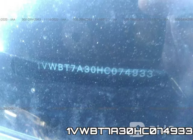 1VWBT7A30HC074933 фото 10