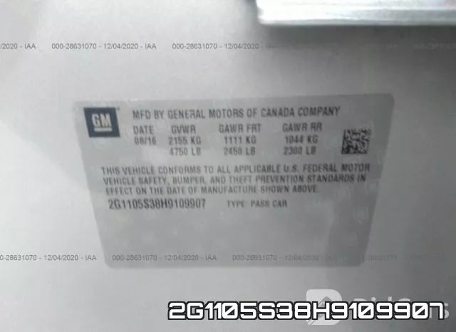 2G1105S38H9109907 фото 10