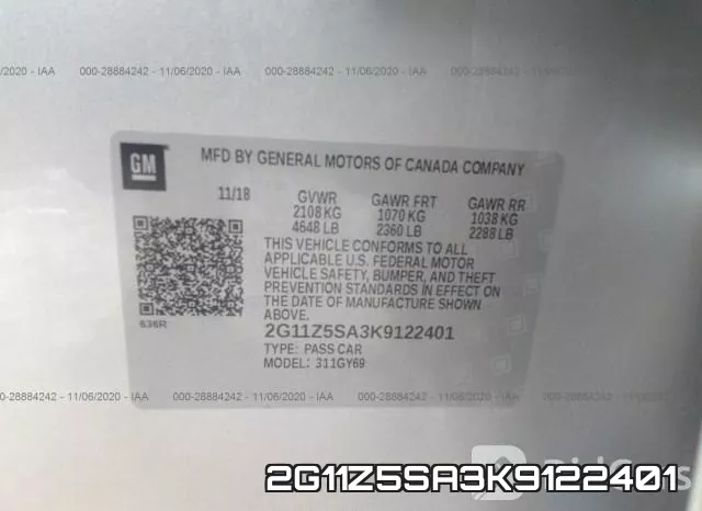 2G11Z5SA3K9122401 фото 10