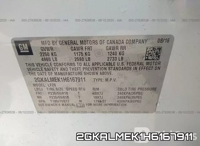 2GKALMEK1H6167911 фото 9