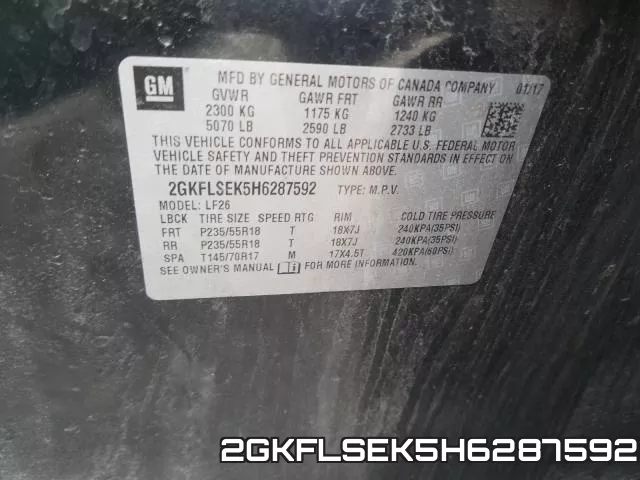 2GKFLSEK5H6287592 фото 2