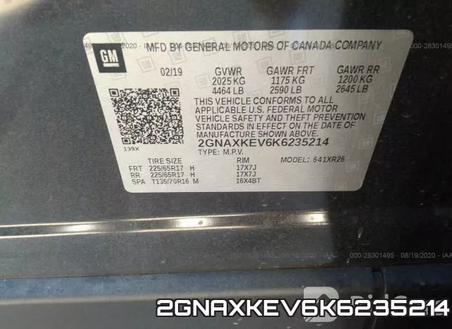 2GNAXKEV6K6235214 фото 10
