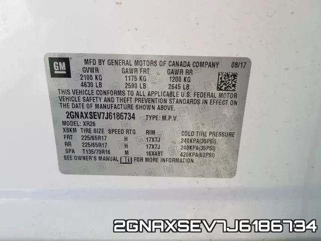 2GNAXSEV7J6186734 фото 2