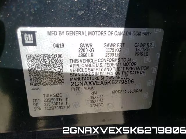 2GNAXVEX5K6279806 фото 2