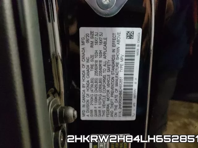 2HKRW2H84LH652851 фото 2