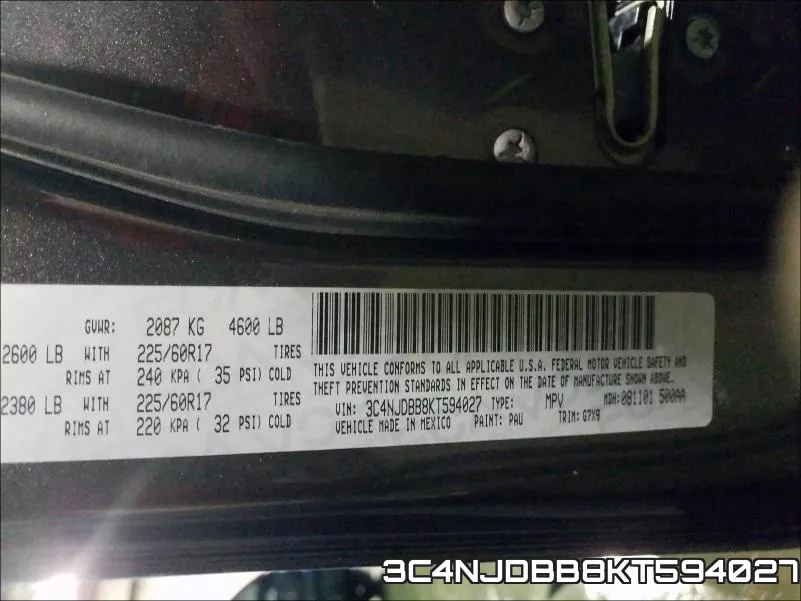 3C4NJDBB8KT594027 фото 2