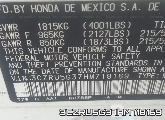 3CZRU5G37HM718169 фото 10