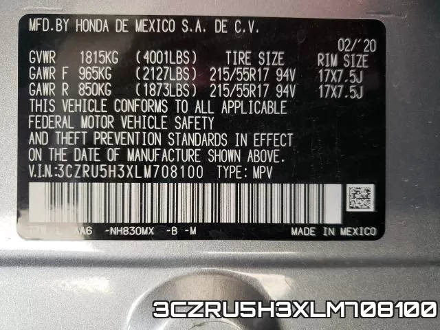 3CZRU5H3XLM708100 фото 2
