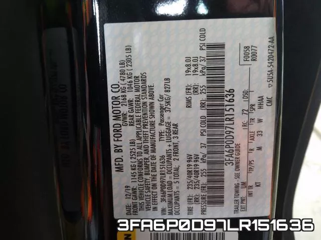 3FA6P0D97LR151636 фото 2