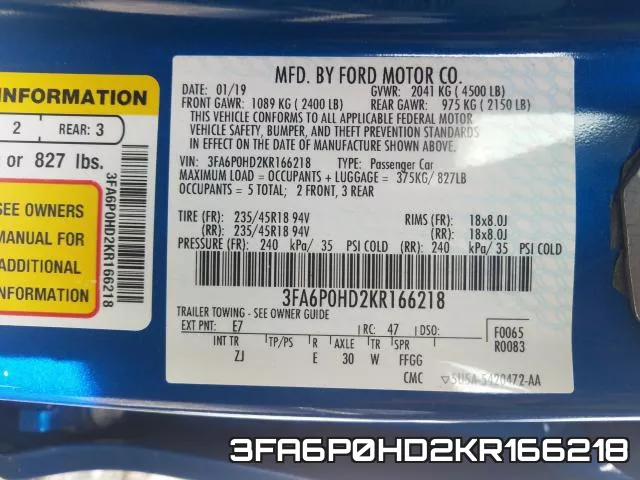 3FA6P0HD2KR166218 фото 2