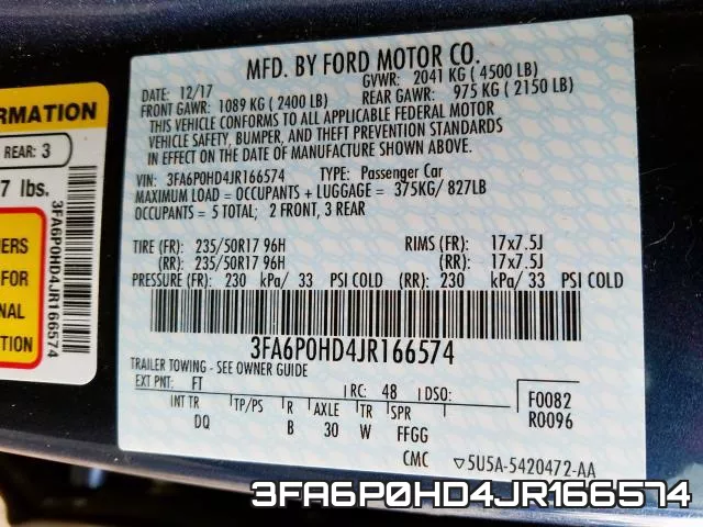 3FA6P0HD4JR166574 фото 2