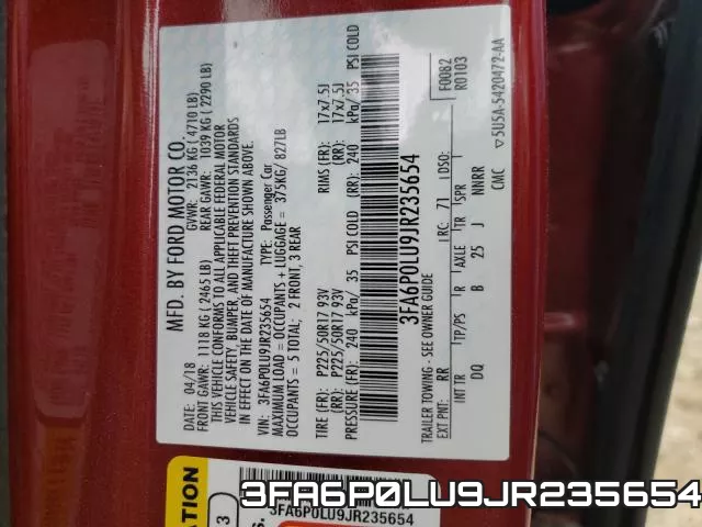 3FA6P0LU9JR235654 фото 2