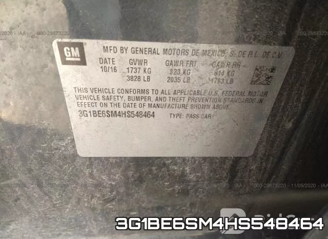 3G1BE6SM4HS548464 фото 10