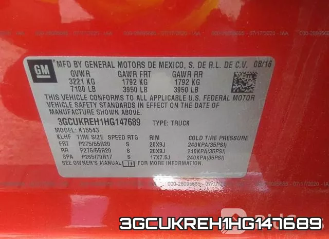 3GCUKREH1HG147689 фото 10