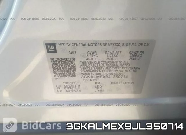 3GKALMEX9JL350714 фото 9