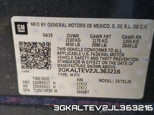 3GKALTEV2JL363216 фото 2