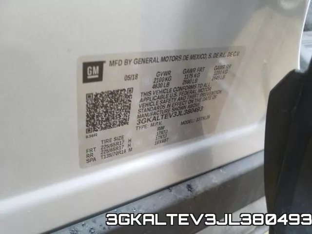 3GKALTEV3JL380493 фото 2