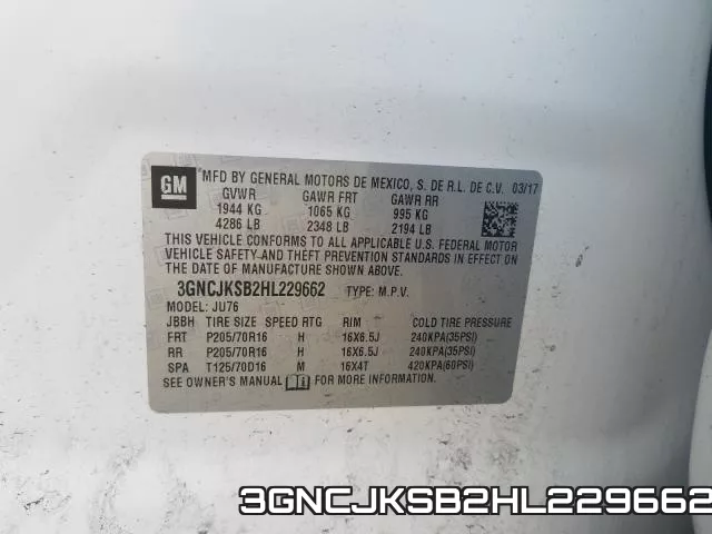 3GNCJKSB2HL229662 фото 2
