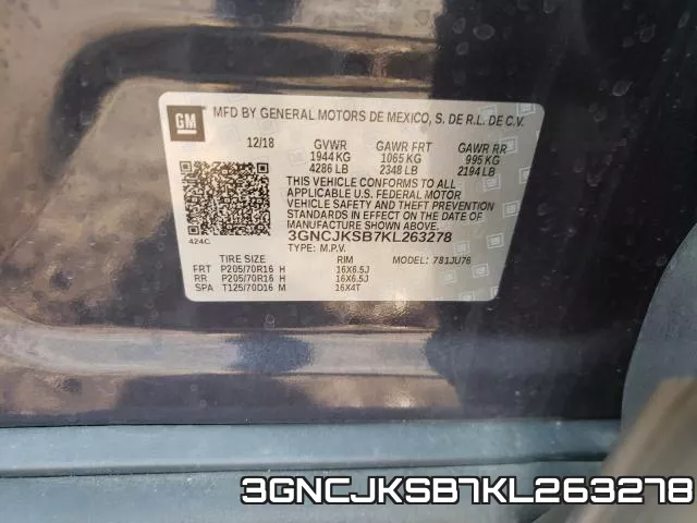 3GNCJKSB7KL263278 фото 2
