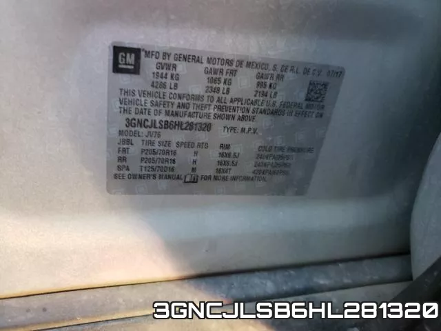 3GNCJLSB6HL281320 фото 2