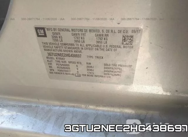 3GTU2NEC2HG438697 фото 9