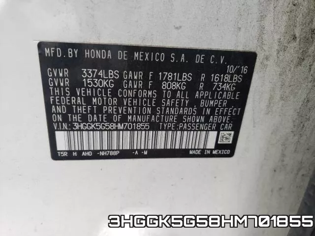 3HGGK5G58HM701855 фото 2