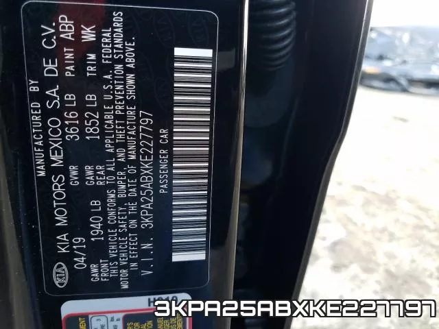 3KPA25ABXKE227797 фото 2