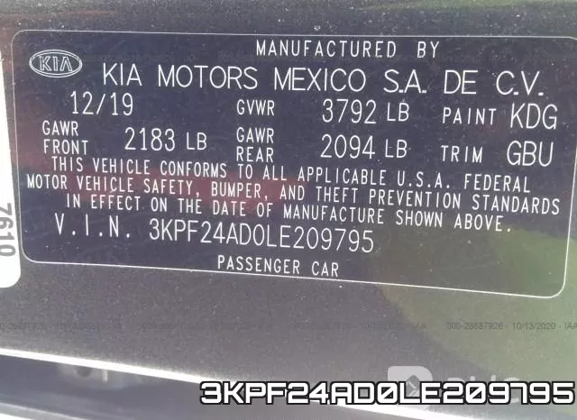 3KPF24AD0LE209795 фото 10