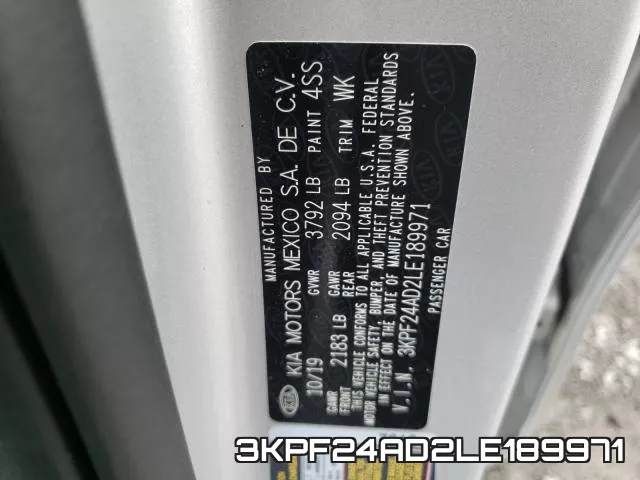 3KPF24AD2LE189971 фото 2