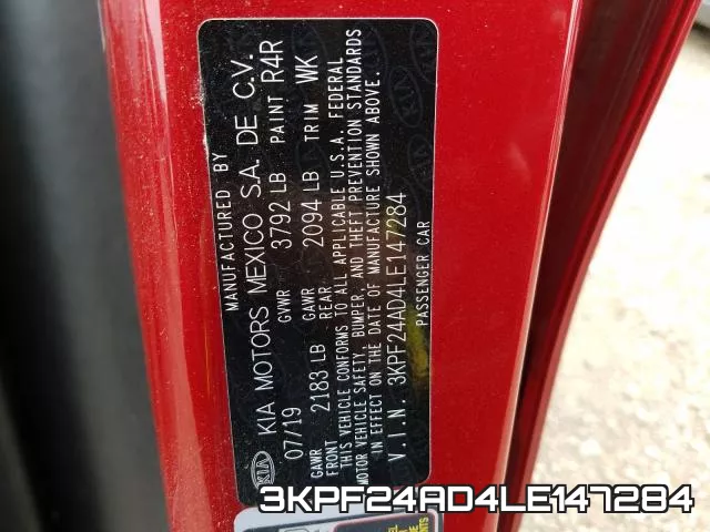 3KPF24AD4LE147284 фото 2