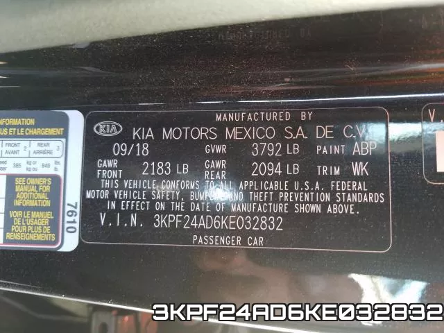 3KPF24AD6KE032832 фото 2