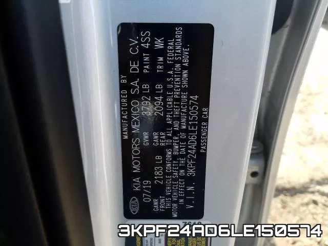 3KPF24AD6LE150574 фото 2