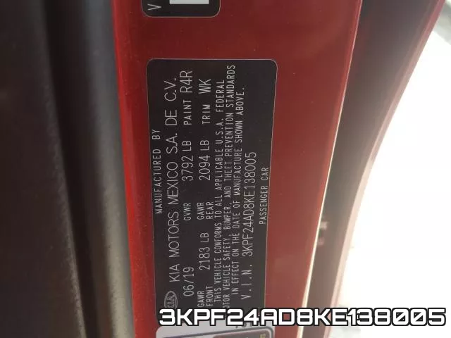 3KPF24AD8KE138005 фото 2