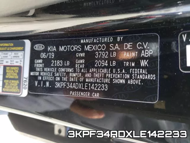 3KPF34ADXLE142233 фото 2