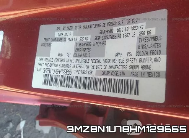 3MZBN1U78HM129665 фото 10