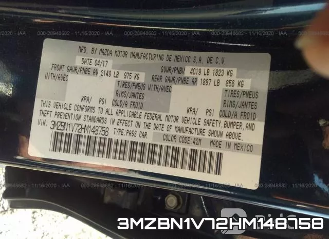 3MZBN1V72HM148758 фото 7