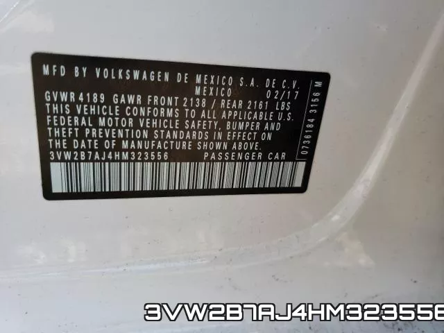 3VW2B7AJ4HM323556 фото 2
