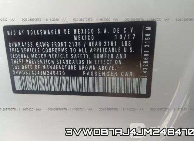 3VWDB7AJ4JM248470 фото 10