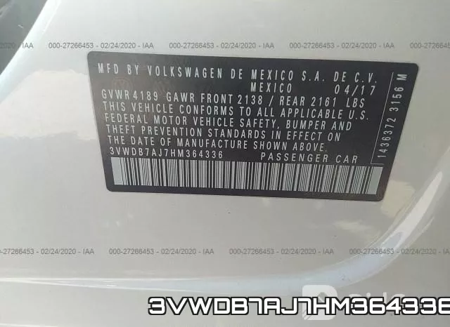 3VWDB7AJ7HM364336 фото 10