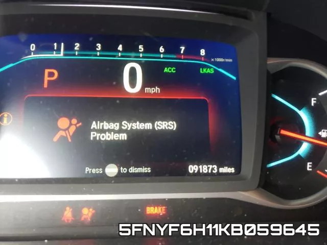 5FNYF6H11KB059645 фото 9