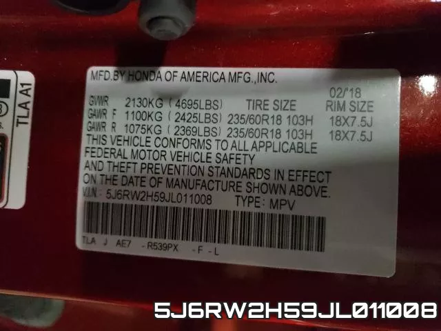 5J6RW2H59JL011008 фото 2