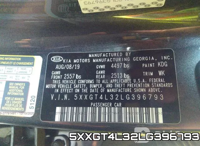 5XXGT4L32LG396793 фото 10