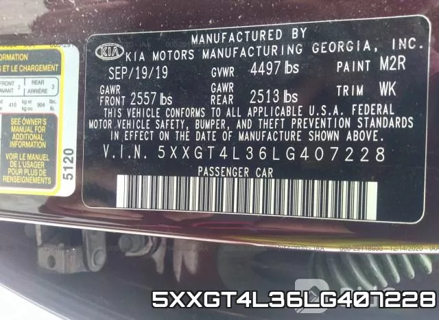 5XXGT4L36LG407228 фото 10