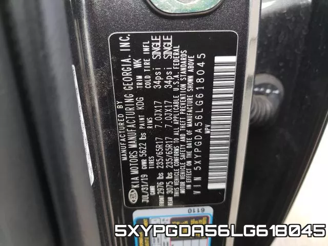 5XYPGDA56LG618045 фото 2