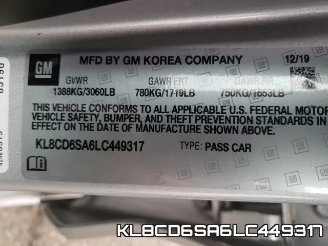 KL8CD6SA6LC449317 фото 2