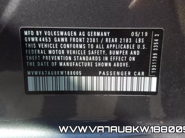 WVWVA7AU8KW188005 фото 2