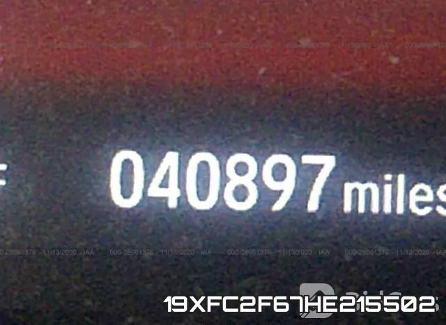 19XFC2F67HE215502 фото 8